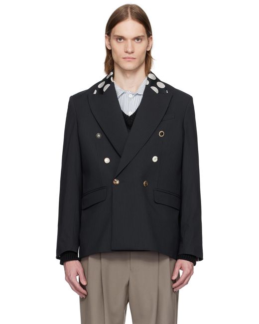 Charles Jeffrey Black Edinburgh Blazer for men
