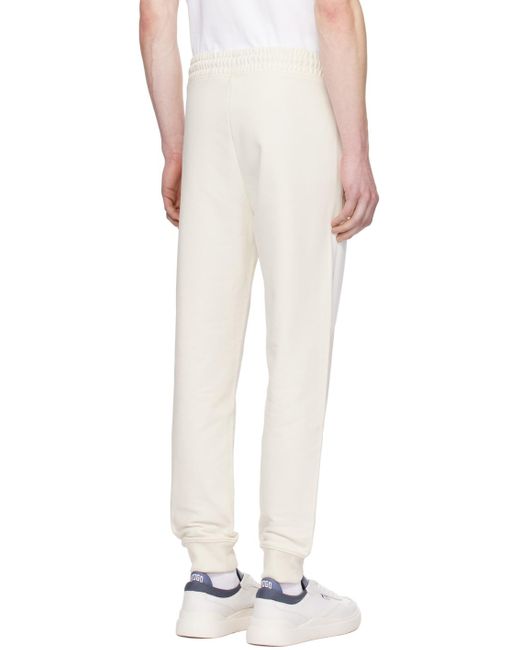 Pantalon de survêtement blanc cassé à logo brodé HUGO pour homme en coloris Natural