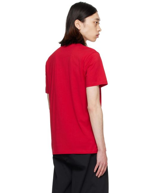 T-shirt rouge à logo imprimé Moschino pour homme en coloris Red