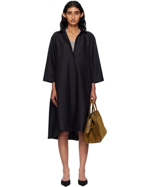 Max Mara Black Sella Midi Dress