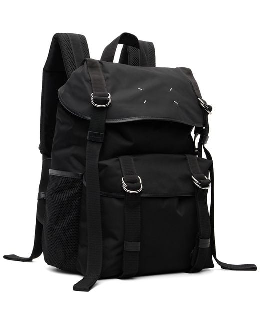 Maison Margiela Black High Tech Medium Backpack for men