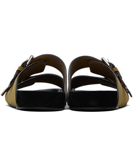 Isabel Marant Black Taupe Lekson Sandals for men