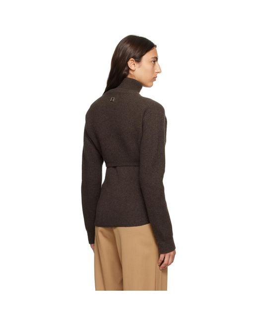 Wooyoungmi Black Gray Layered Turtleneck