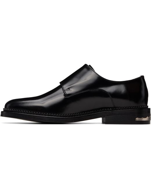 Toga Virilis Black Polido Monkstraps for men