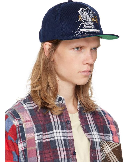 Rhude Blue Eagles Souvenir Structu Cap for men