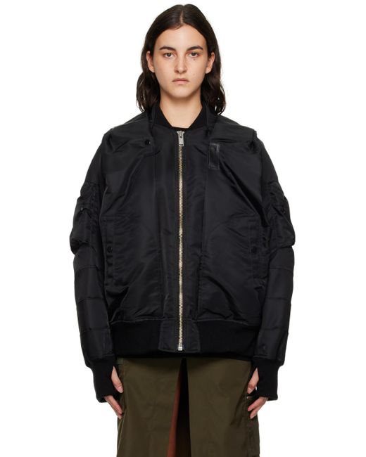Undercover Black Insulated Bomber Jacket