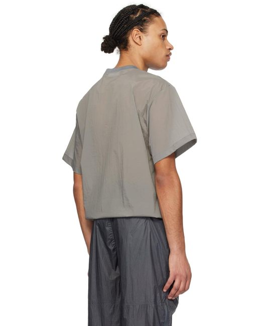 T-shirt gris à cordon coulissant Amomento pour homme en coloris Gray