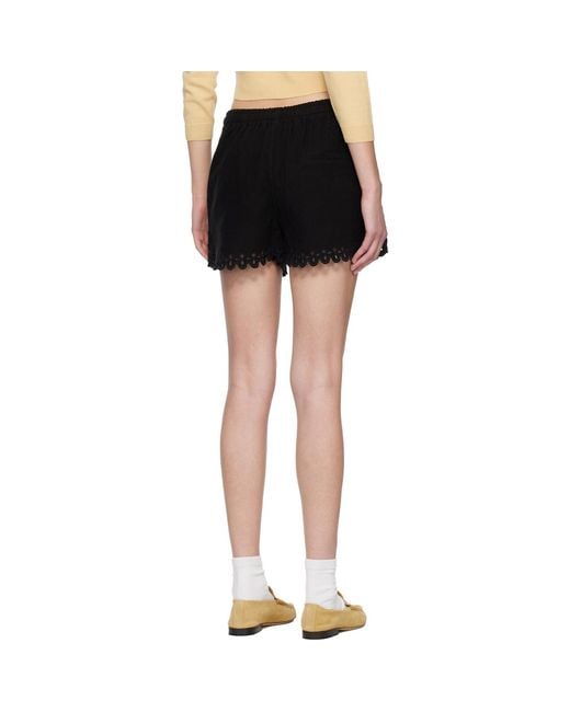 Isabel Marant Black Balyme Shorts