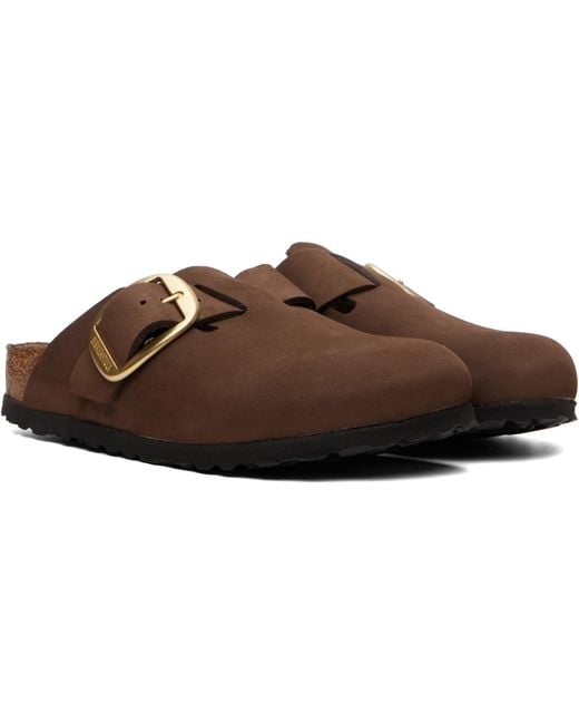 Birkenstock Brown Narrow Boston Big Buckle Loafs