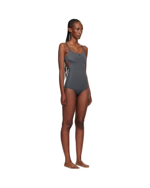 Courreges Black Cut-Out Swimsuit