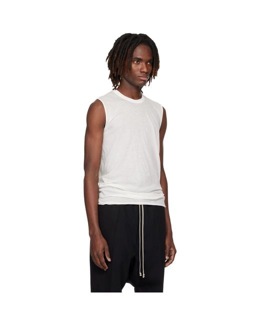 Rick Owens Black Off- Temple Basic Sl Tank Top for men