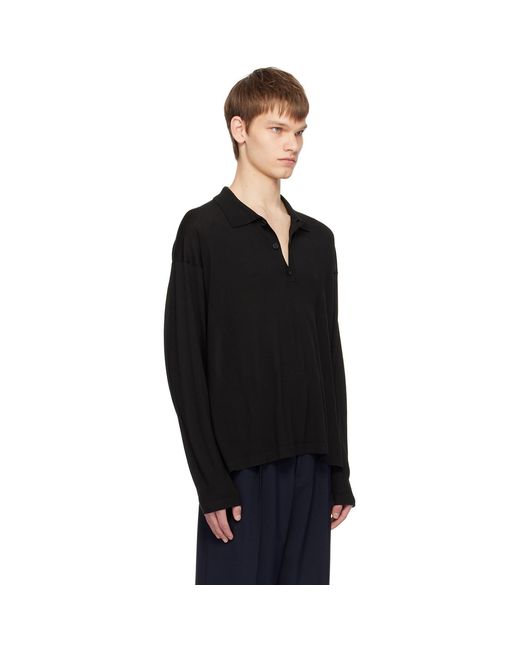 The Row Black Djon Polo for men