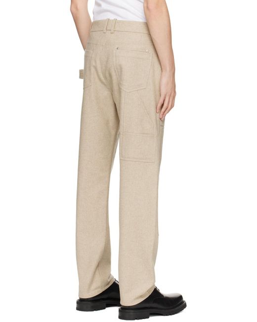 Helmut Lang Natural Carpenter Trousers for men
