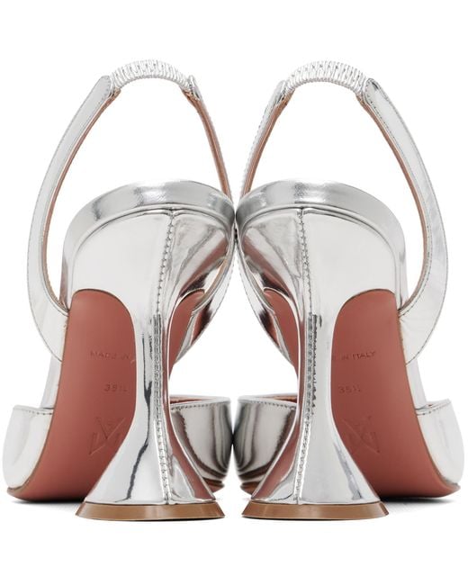 AMINA MUADDI Metallic Holli Sling 95 Heels