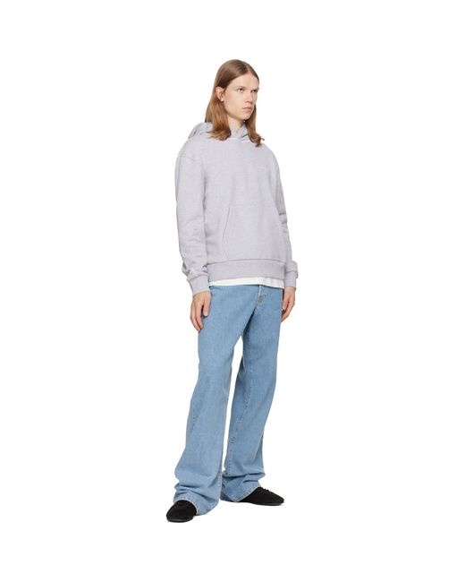 Givenchy Gray Couture Seam Contrasted Stitch Hoodie for men