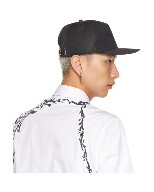 McQueen White Black Graffiti Cap for men