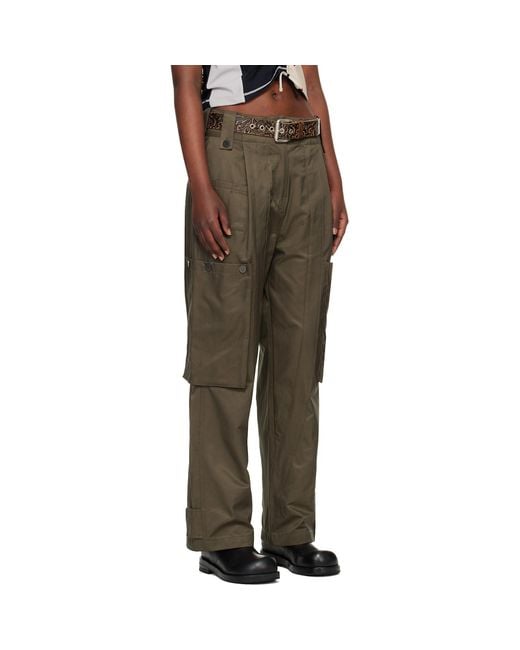 ANDERSSON BELL Black Khaki Utility Cargo Pants