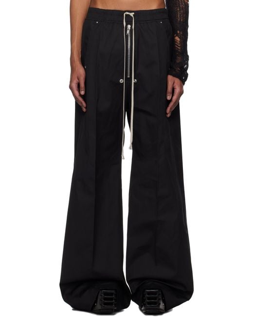 Rick Owens Black Hollywood Wide Bela Trousers for men
