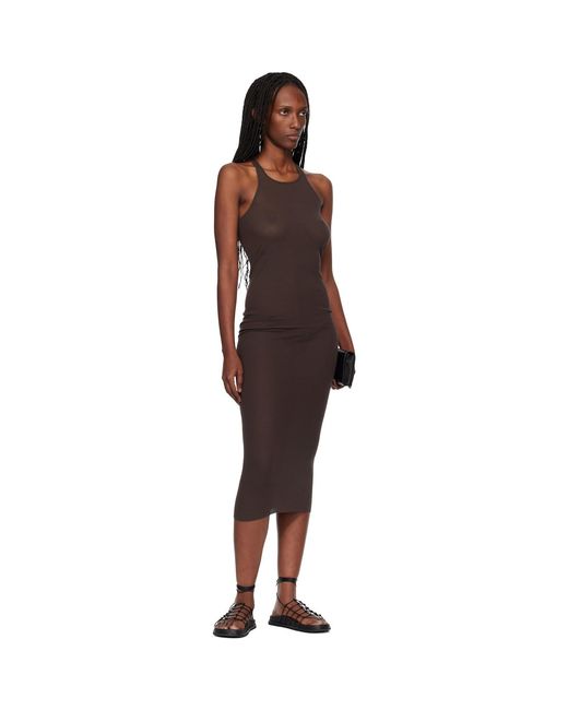 Rick Owens Black Temple Tank Midi Dress