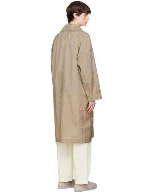メンズ Document カーキ Light Weight Nylon ウォータープルーフ パッカブル コート Black