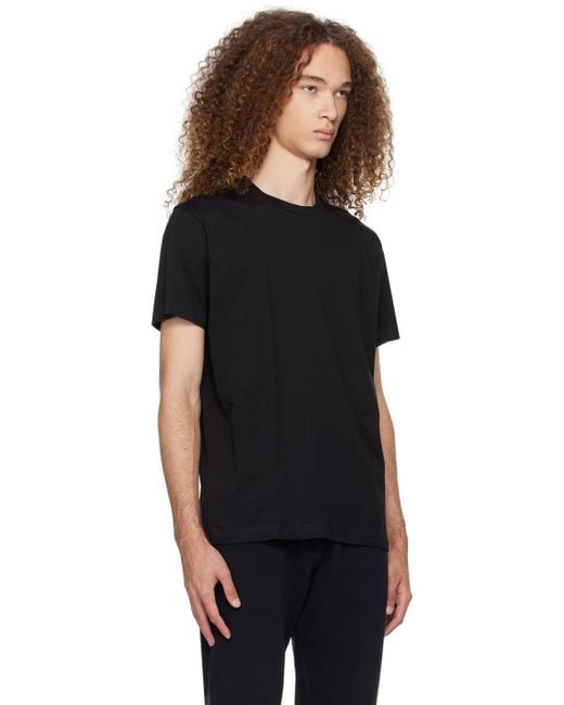 Sunspel Black Riviera T-shirt for men