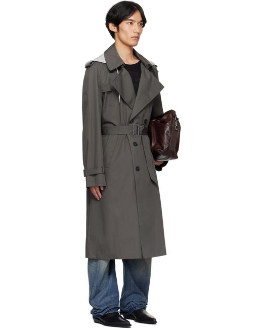 MM6 by Maison Margiela メンズ ブラック グレー ダブルブレスト