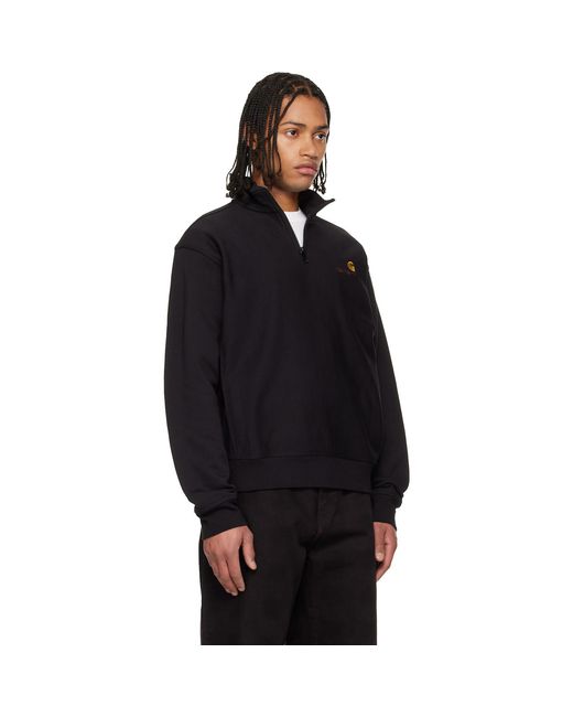 Carhartt Black Half Zip American Script Sweatshirt for men