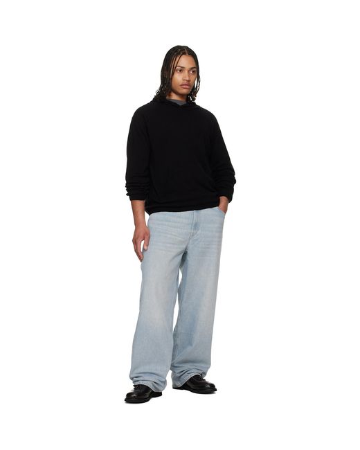 Our Legacy Black Knitted Hoodie for men