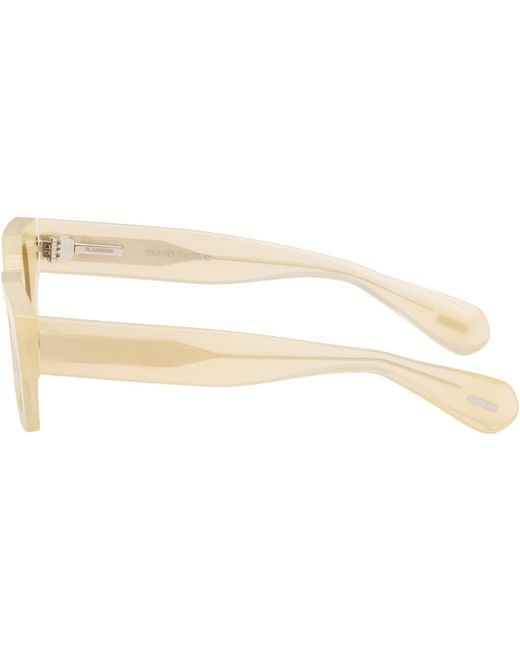 Jil Sander Black Off- Oliver Peoples 'Edition 6' Rectangular Sunglasses