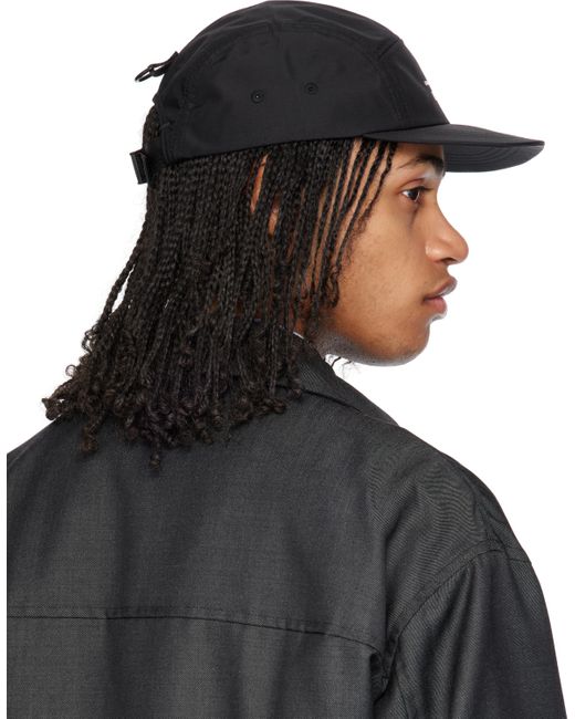 メンズ Comme des Garçons ブラック ナイロン ロゴ キャップ Black
