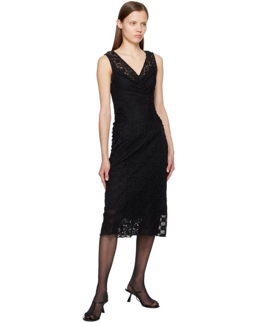 Anna Sui Black Midi Dress