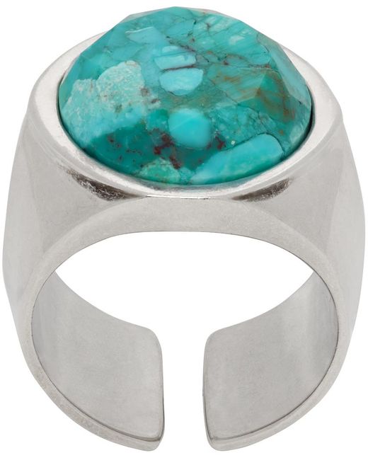 Isabel Marant Gray Silver & Blue Alto Ring for men