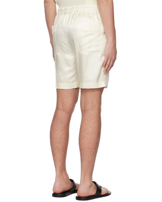 Tom Ford Natural Off- Drawstring Shorts for men