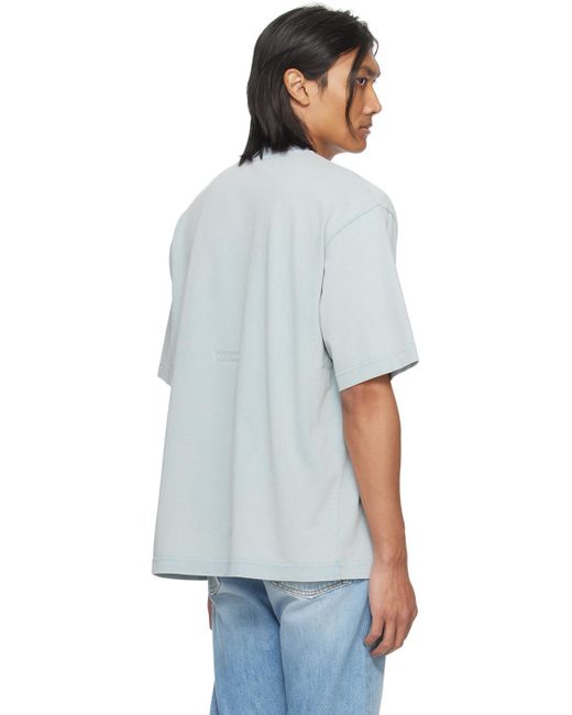 メンズ Acne ブルー リラックスフィット Tシャツ White