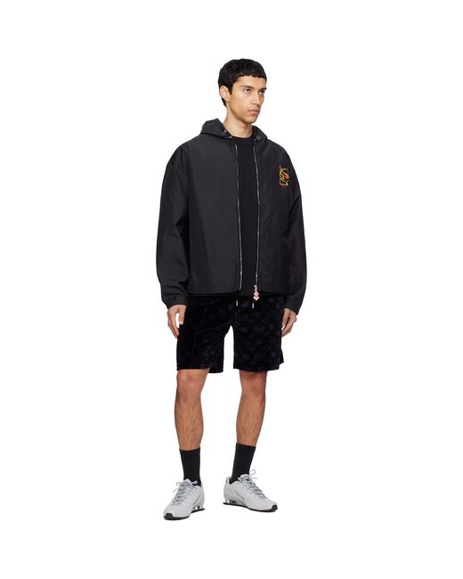 Casablanca Black Heatmap Ripstop Hooded Jacket for men