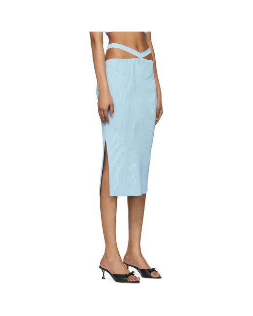 Anna October Multicolor Blue Alizee Midi Skirt