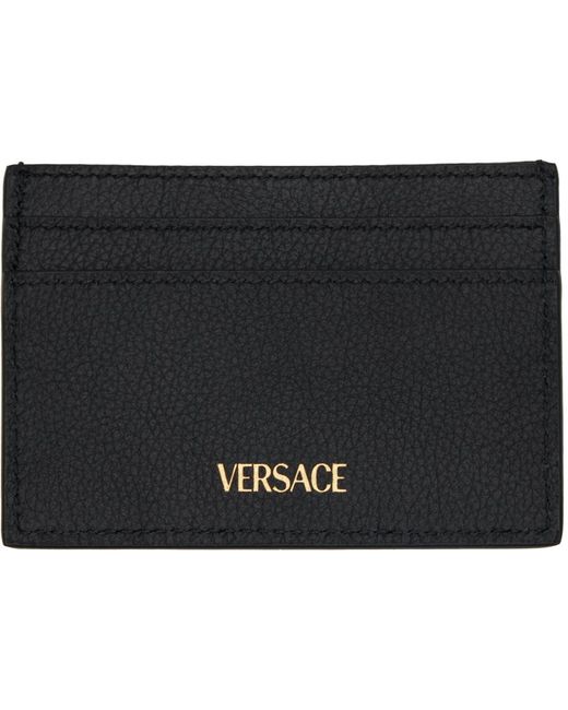 Porte-cartes noir à méduse Versace en coloris Black