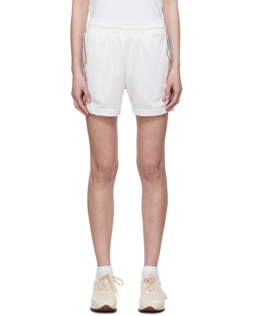 Casablanca White Jacquard Monogram Football Shorts