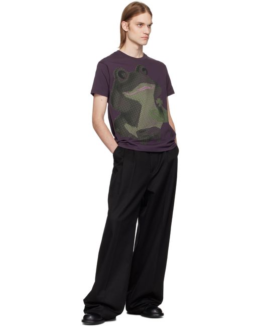 メンズ Vivienne Westwood パープル Frog Classic シャツ Black