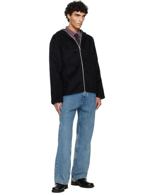 Pull À Capuche Noir À Glissière Prolongée Our Legacy pour homme en coloris Black