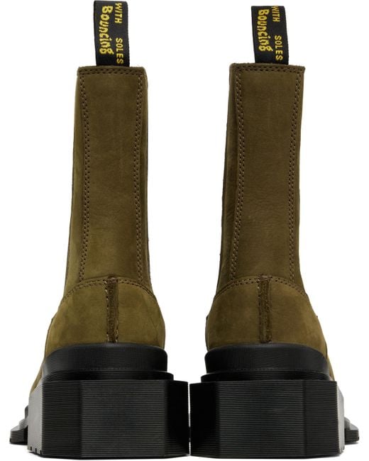 Dr. Martens Green Khaki Maybole Buttersoft Leather Chelsea Boots