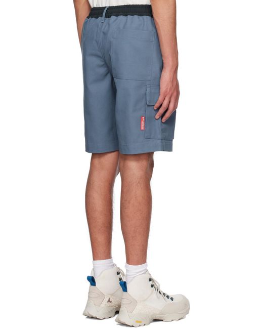 GR10K Blue Flap Pockets Shorts for men