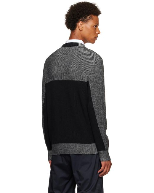 Moncler Black Rib Sweater for men