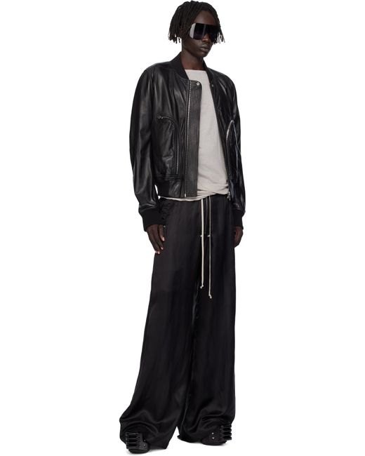 メンズ Rick Owens ブラック Concordians Bela ワイドパンツ Black