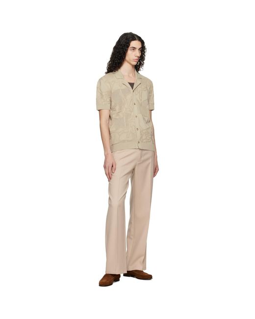 Boss Natural Knit Cotton Jacquard Shirt for men