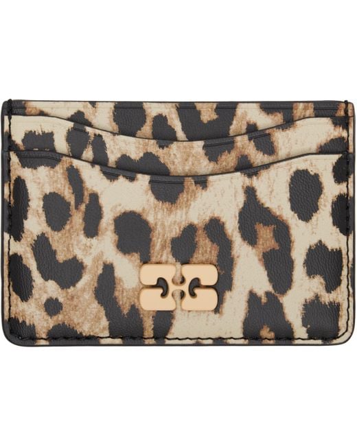 Ganni Metallic Printed Bou Card Holder for men