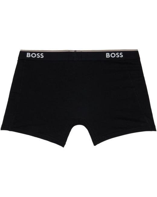 Boss Three-pack Black Boxers for men