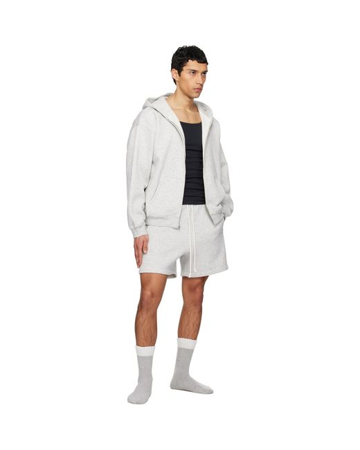Skims Black Fleece Lounge Relaxed Zip Up Hoodie for men