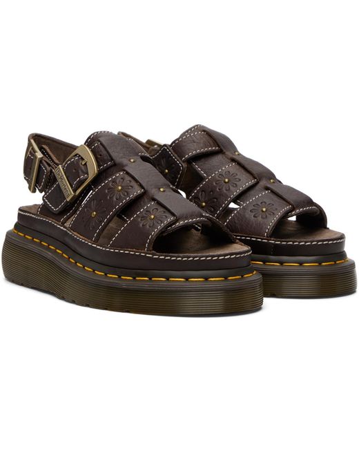 Dr. Martens Brown Wrenlie Grizzly Fisherman Platform Sandals