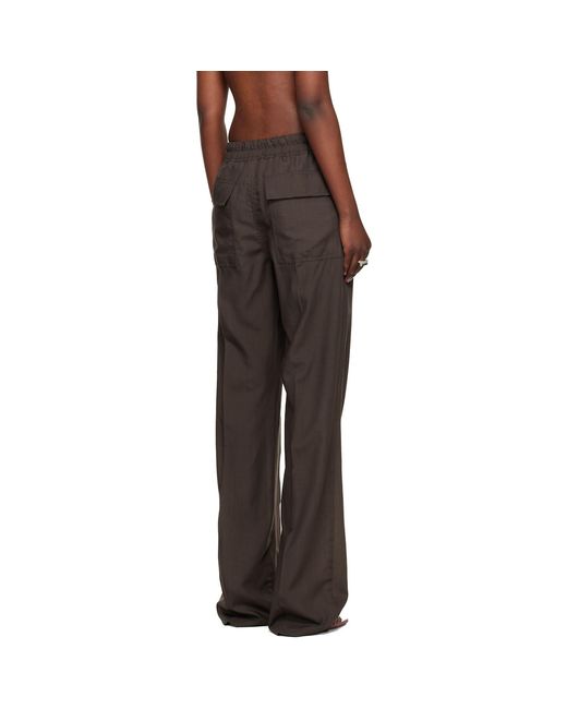 Rick Owens Black Temple Dietrich Drawstring Lounge Pants